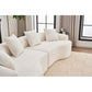 Curved Compression Foam Sectional Sofa – 110” Modular Chenille Couch (Sleeper Style) with plush upholstery and modern design.