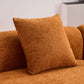 Curved Compression Foam Sectional Sofa – 110” Modular Chenille Couch (Sleeper Style) with soft chenille upholstery and plush pillow.