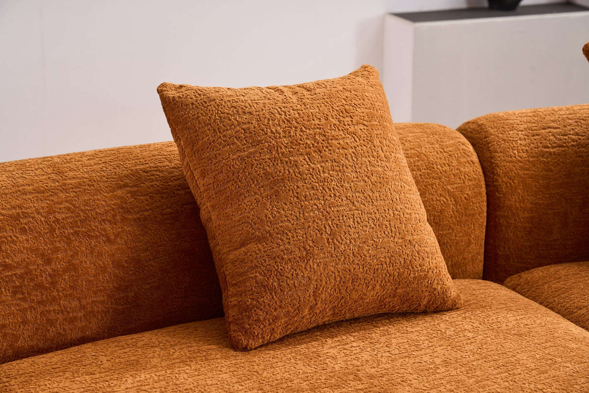 Curved Compression Foam Sectional Sofa