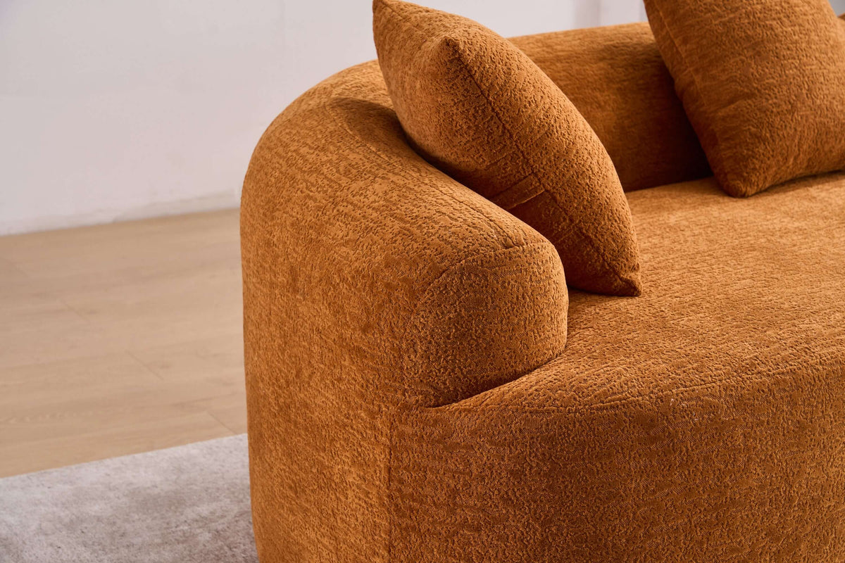 Curved Compression Foam Sectional Sofa