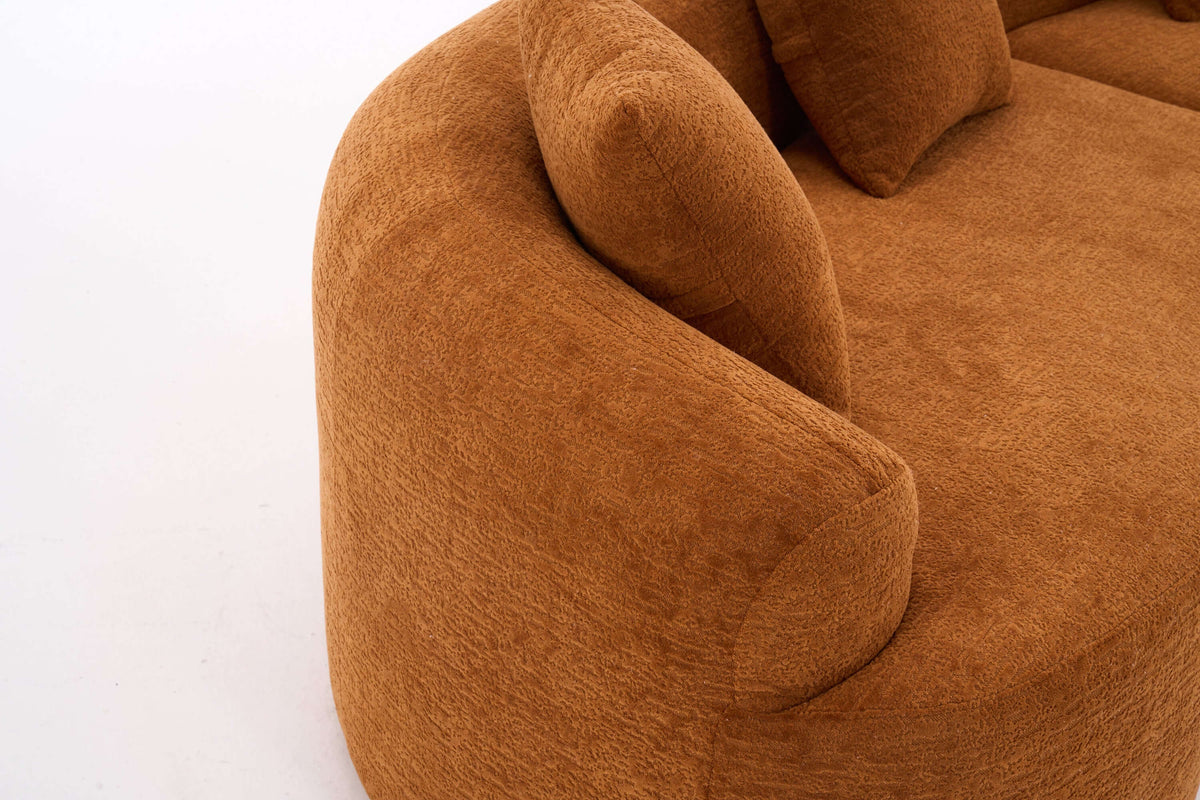Curved Compression Foam Sectional Sofa