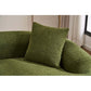Curved Compression Foam Sectional Sofa – 110” Modular Chenille Couch (Sleeper Style) with soft green upholstery and cushion.