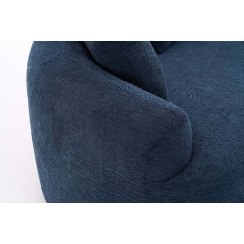 Curved Compression Foam Sectional Sofa – 110” Modular Chenille Couch (Sleeper Style) close-up of plush fabric.