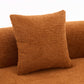 Curved Compression Foam Sectional Sofa – 110” Modular Chenille Couch (Sleeper Style) with soft brown upholstery and plump cushion.