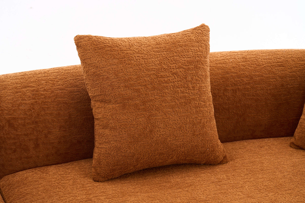 Curved Compression Foam Sectional Sofa