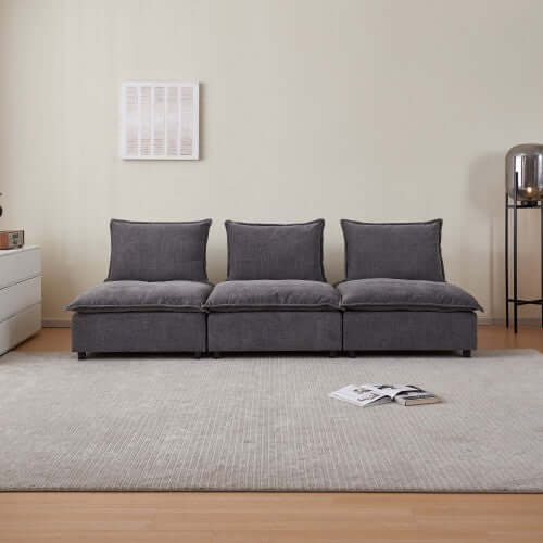 Modern Armless Cloud Modular Sofa Sectional (4 Colors - Various Sizes)