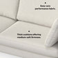 Ava MCM Gray Performance Fabric Sofa Loveseat 76"L (2 Color Options)