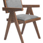 Delhi Gray & Walnut Dining Chair (Set of 2)