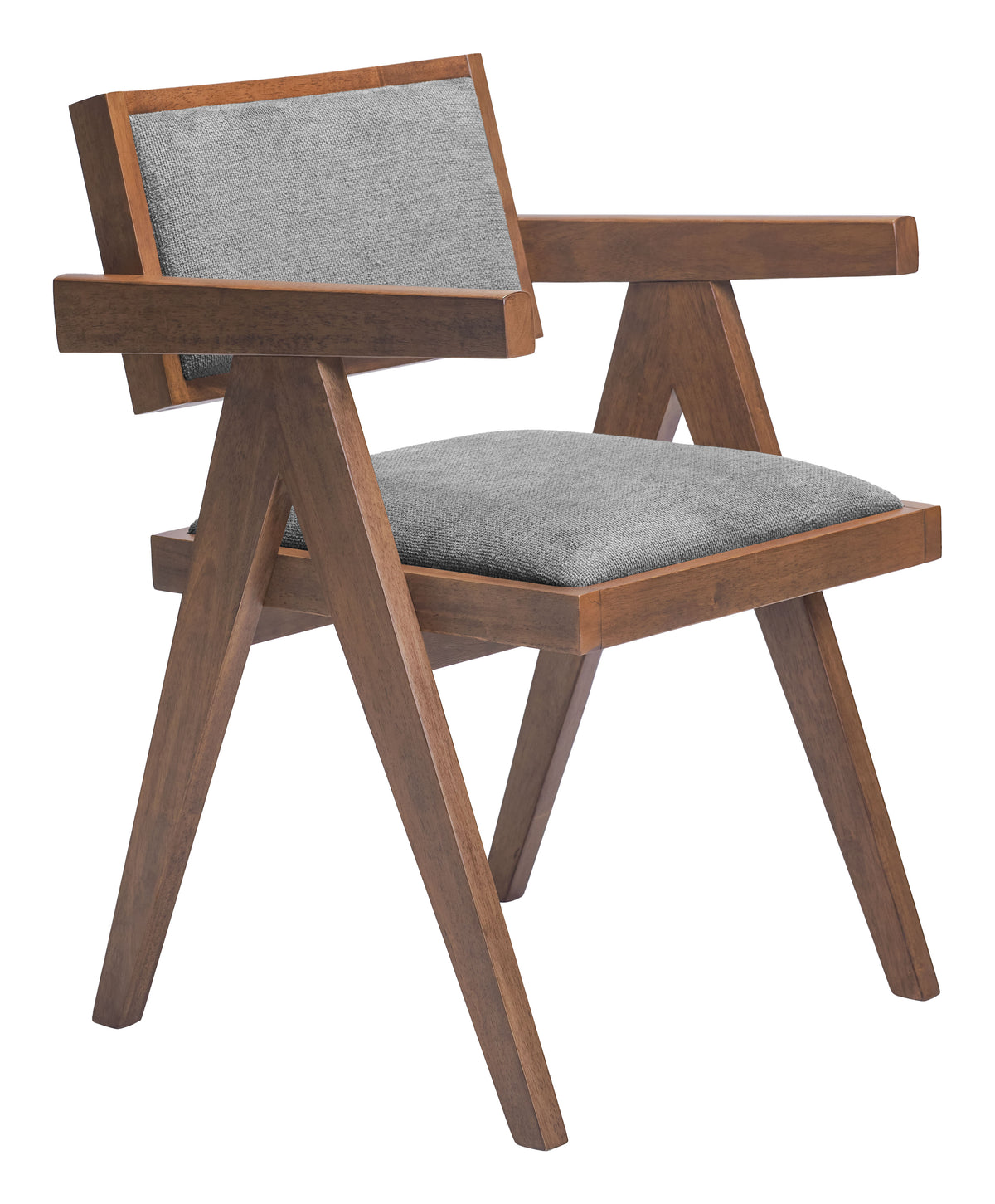 Delhi Gray & Walnut Dining Chair (Set of 2)