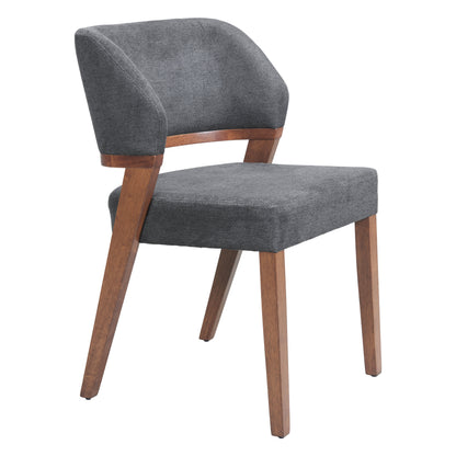 Sunobu Azure Gray & Walnut Dining Chair (Set of 2)