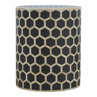 Asa Bone Inlay Wood Accent Stool – 22