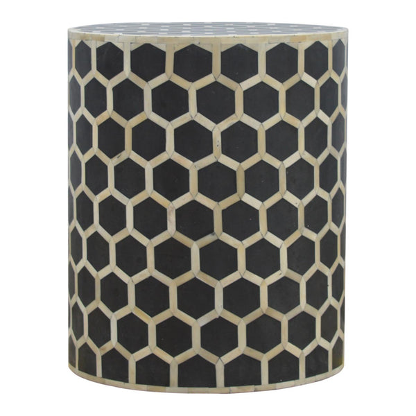 Asa Bone Inlay Wood Accent Stool – 22