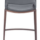 Ace Counter Stool (Set of 2) in Dark Gray & Walnut