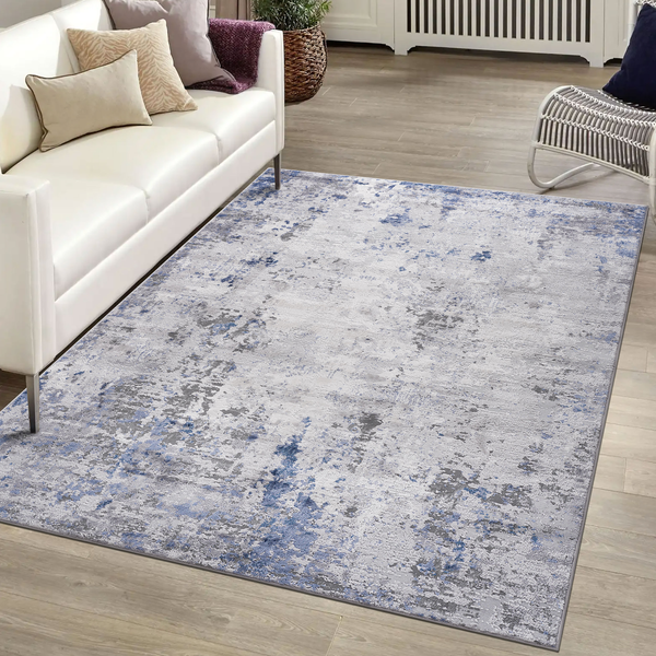 Kester Silver Polyester Area Rug