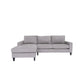 Modern Gray Fabric Left-Facing Chaise Sofa Sectional 115'