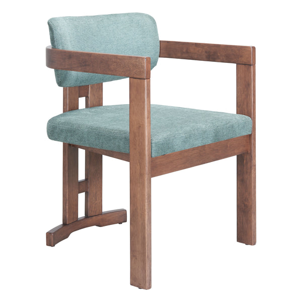 Poly Moss Gray & Walnut Dining Chair