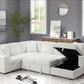 Jorvik sectional sofa in cream velvet