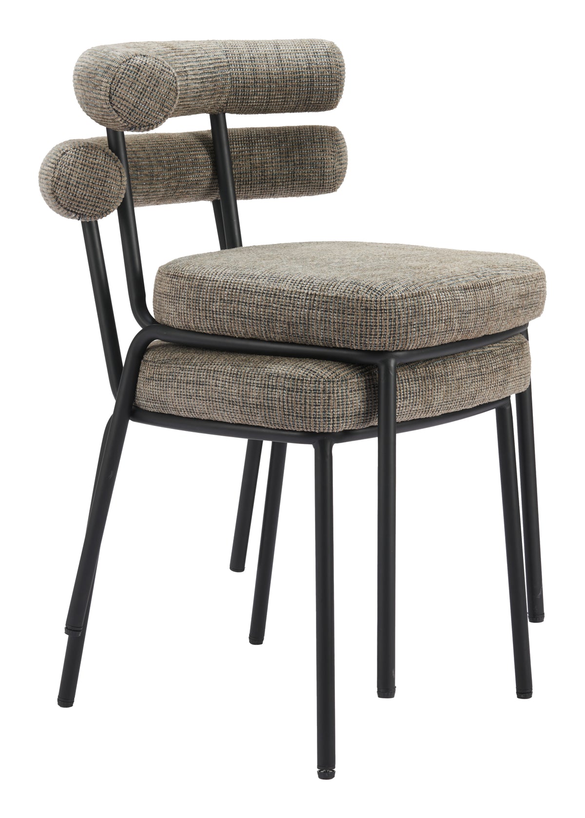 Kede Green Tweed Dining Chair (Set of 2)