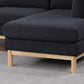 Hallie Black Sherpa Dual Chaise Sofa Sectional (124")