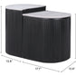 Ormara White & Black Side Table Set (2-Piece)