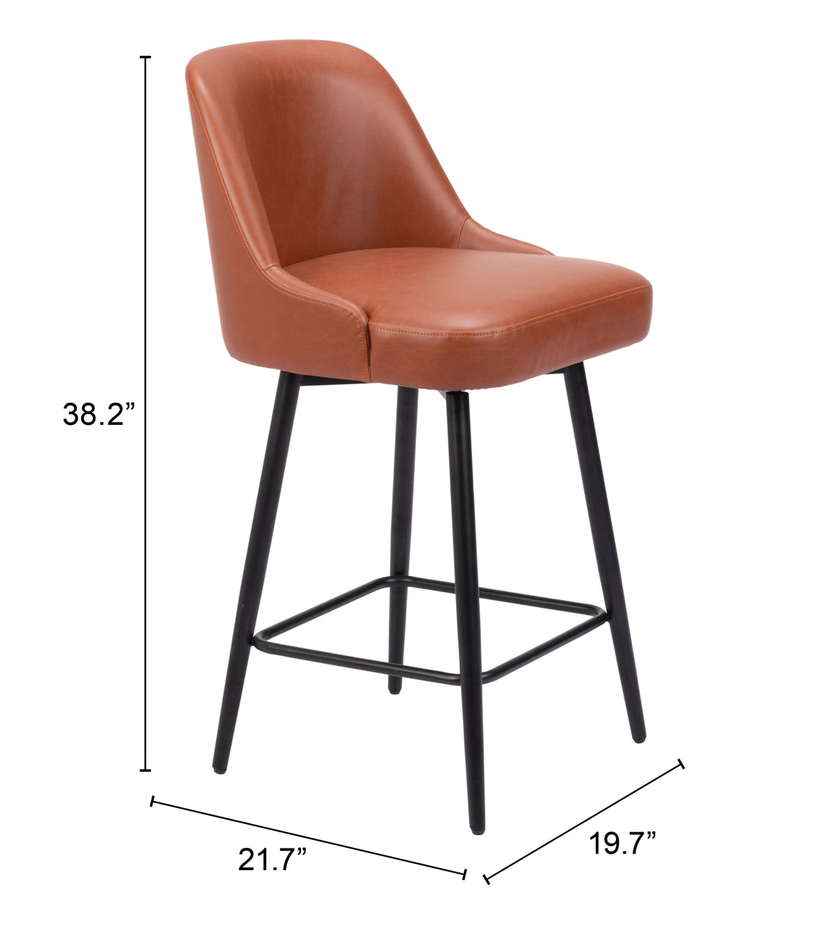 Keppel Brown Swivel Counter Stool