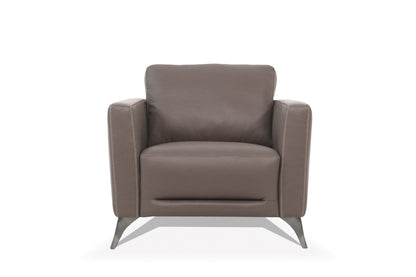 Malaga Taupe Leather Accent Chair – 35"W Accent Chair