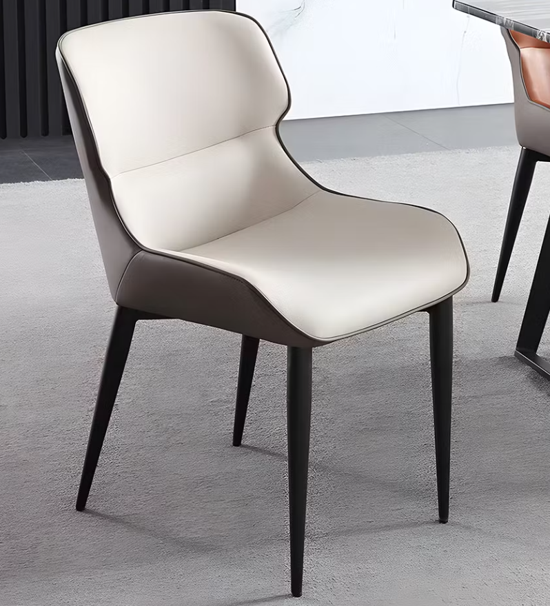 Marlowe Faux Leather Dining Chairs – 31.9" Metal-Leg Set of 2 (2 Colors)