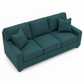 Clifford 2-Arm Sofa – Handcrafted in the USA, Custom Fabric Options - Velvet Antique Peacock - Velvet (8)
