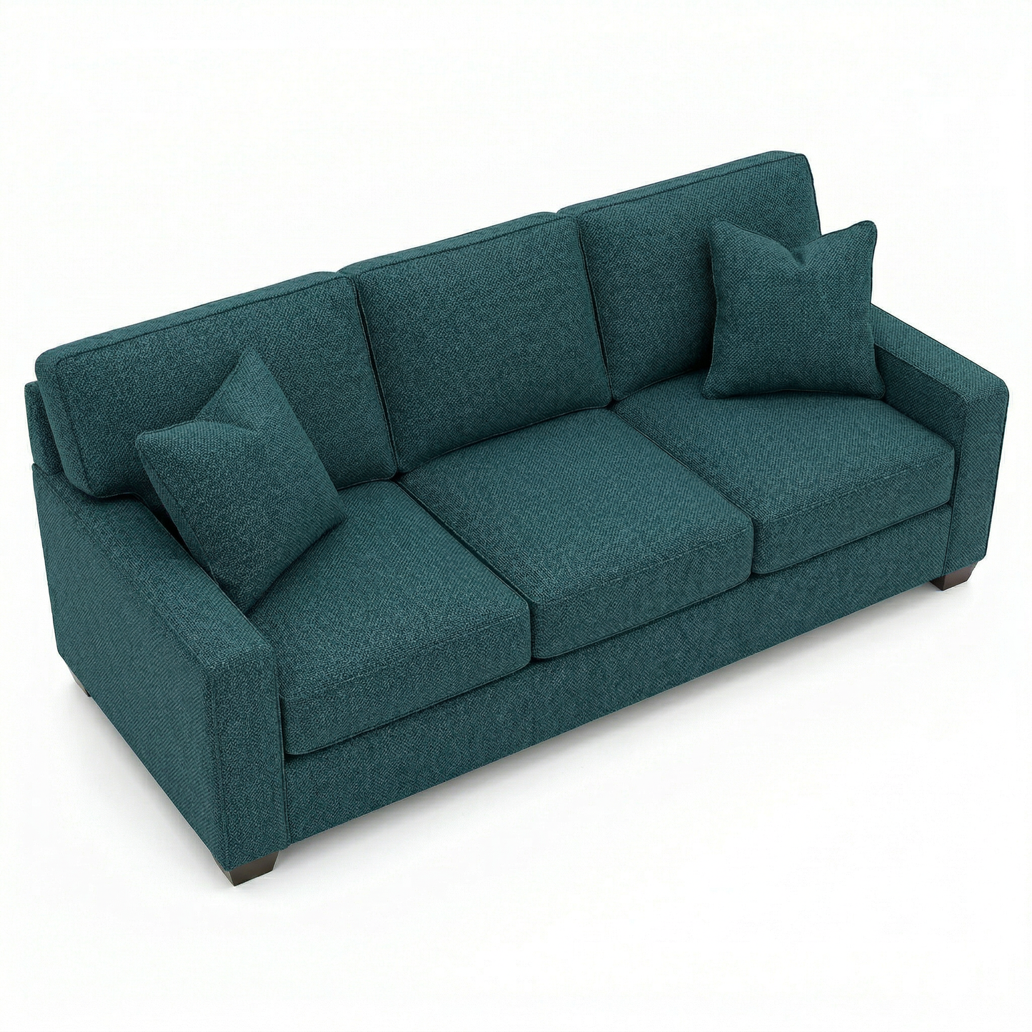 Clifford 2-Arm Sofa – Handcrafted in the USA, Custom Fabric Options - Velvet Antique Peacock - Velvet (8)