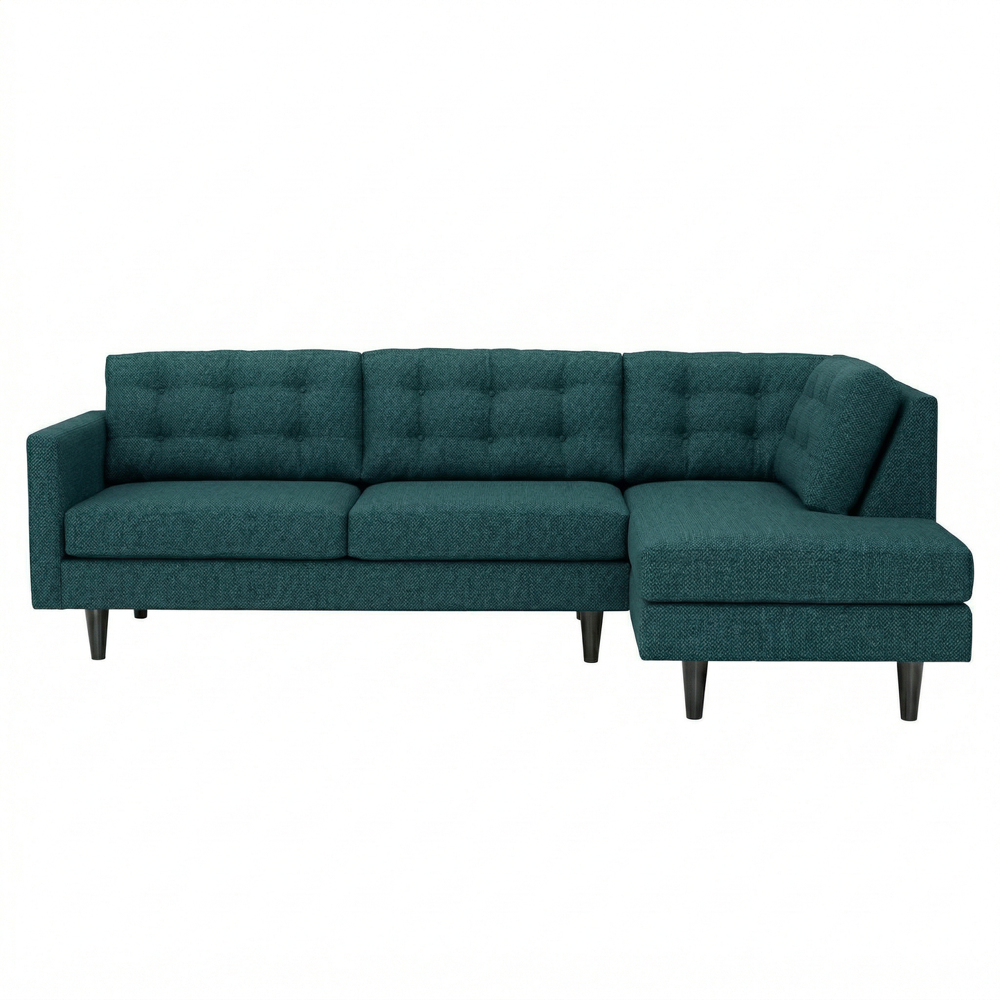 Talmadge Sectional Sofa – 120" L-Shaped, Made in USA - Velvet Antique Peacock - Velvet (8)