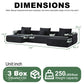 Sorrel U-Shaped Modular Sofa - Black (2)