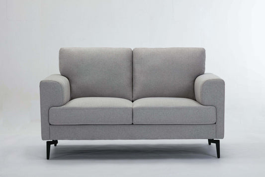 Kyrene Light Gray Linen Loveseat 61"