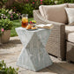 Vail Side Table in Green Marble