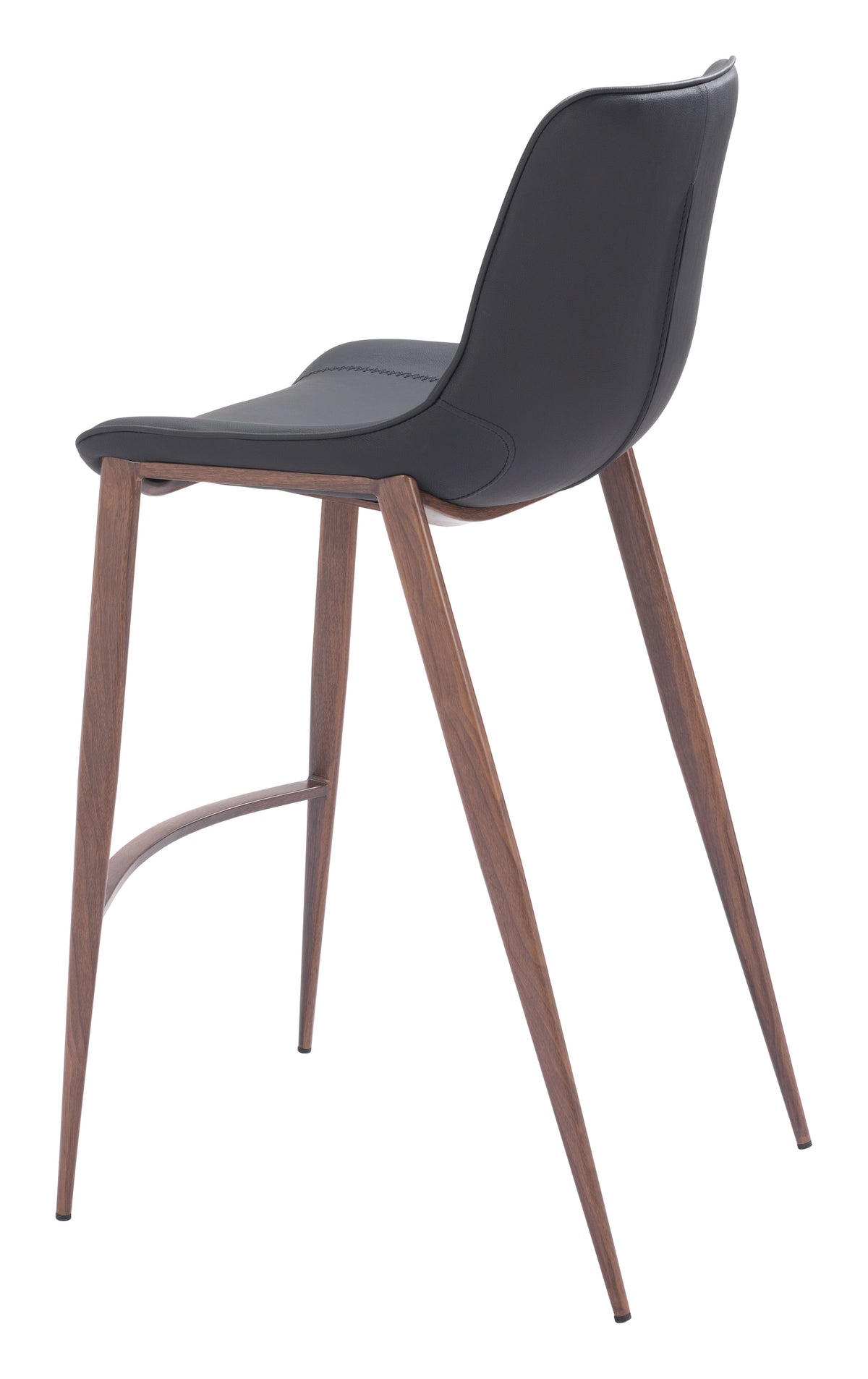 Magnus Barstool (Set of 2) in Black & Walnut