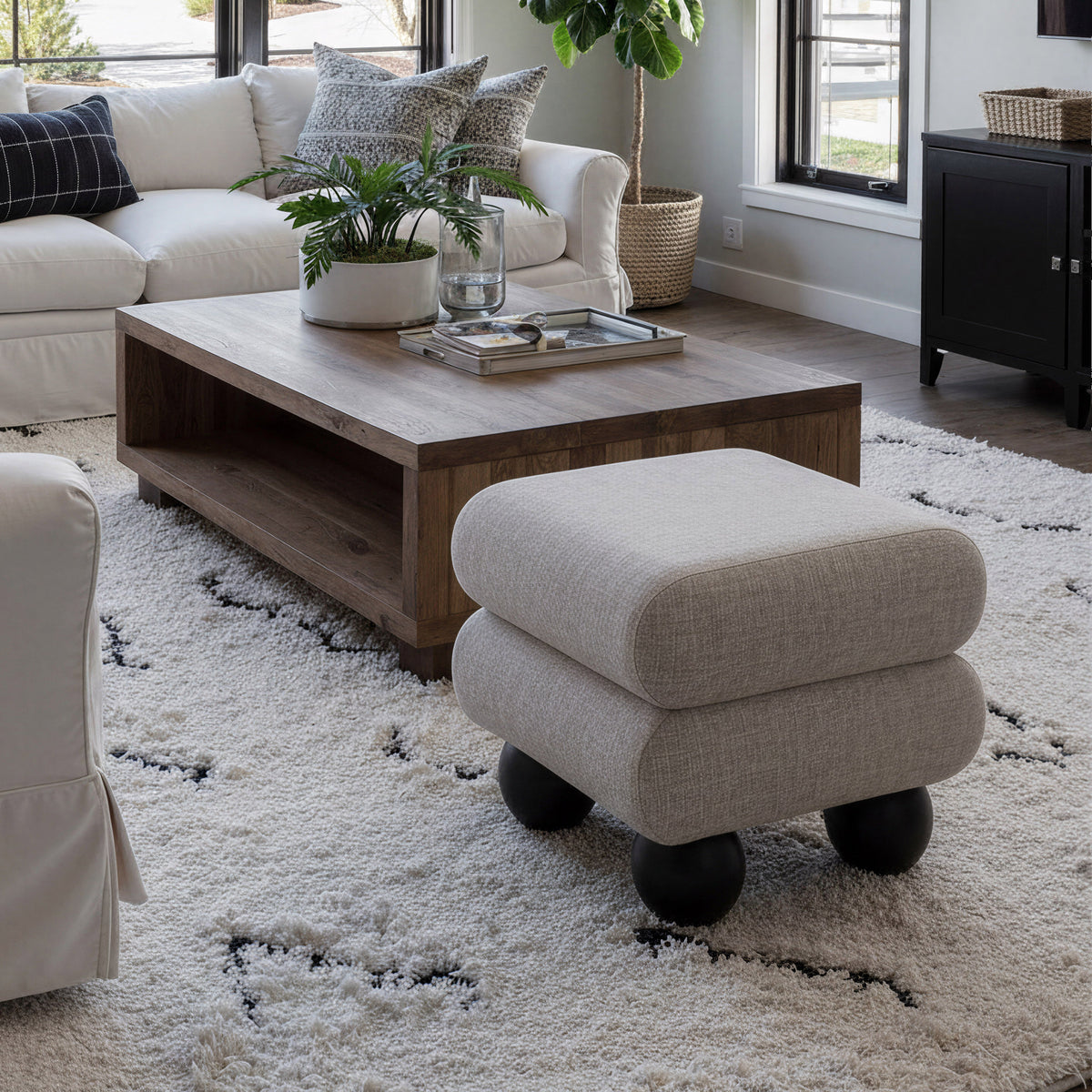 Davao Gray Ottoman