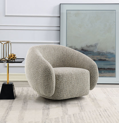 Isabel Brown Boucle Accent Chair – 42"W Accent Chair