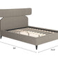 Dusa Olive Brown Queen Bed