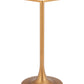 Spot Bar Table in Beige & Gold