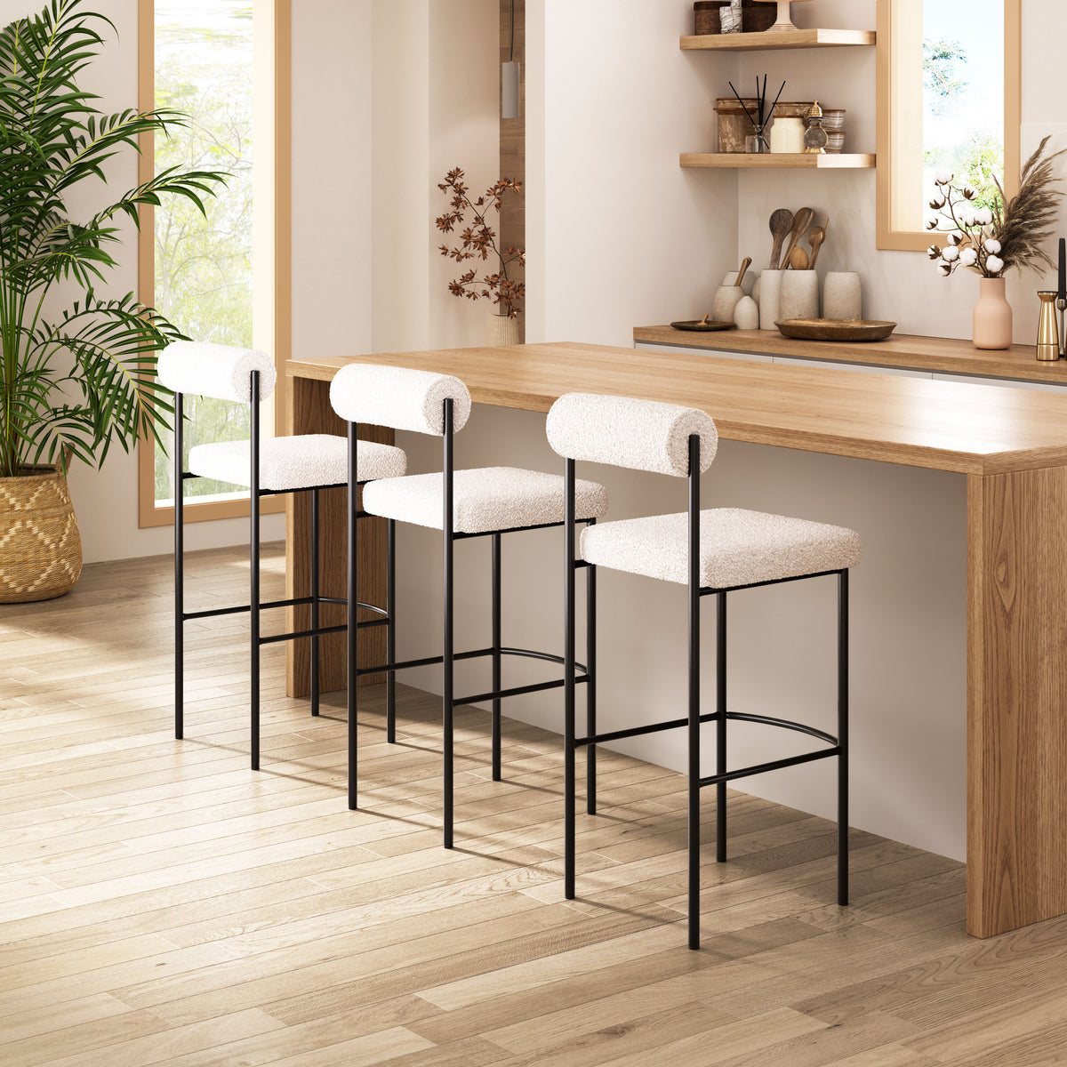 Livorno Ivory Barstool (Set of 2)