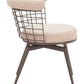Saku Beige & Brown Swivel Dining Chair