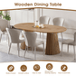 Extendable Oval Dining Table for 6 with smooth surface and elegant design, perfect for modern dining spaces.