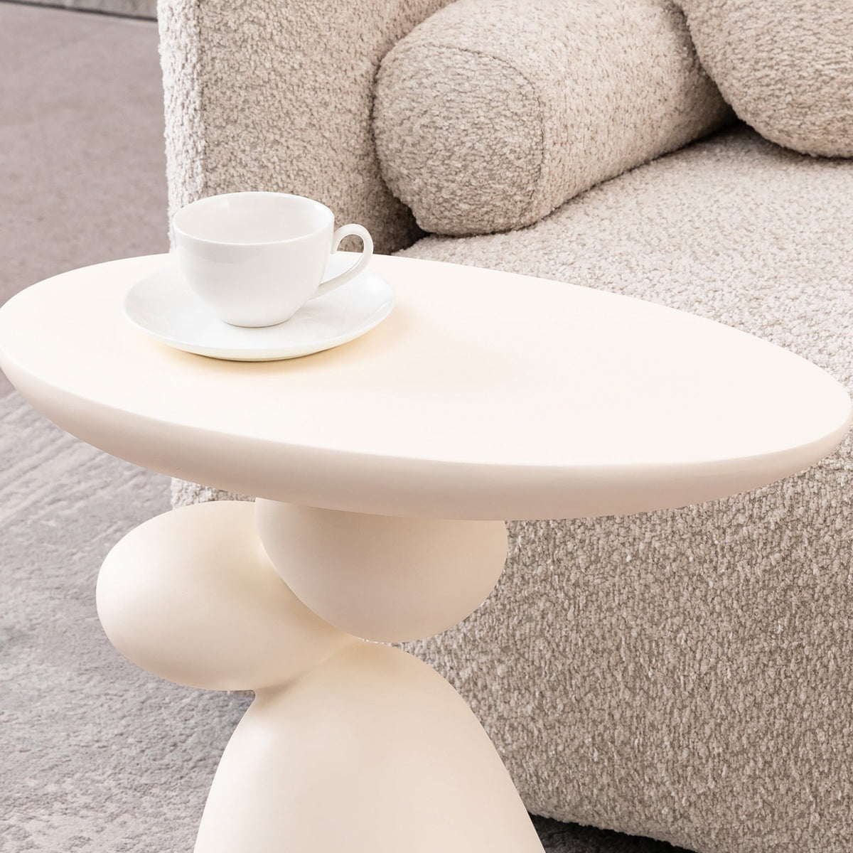 Edric Fiberglass Corner End Table