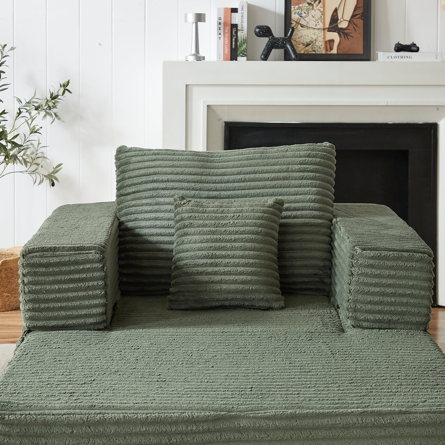 Sorrel U-Shaped Modular Sofa - Green (7)
