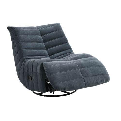 Talmon Gray Chenille Swivel Glider Recliner