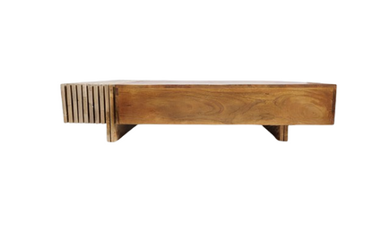 Marlowe Dual-Tone Coffee Table – 51" Handmade Solid Wood Table