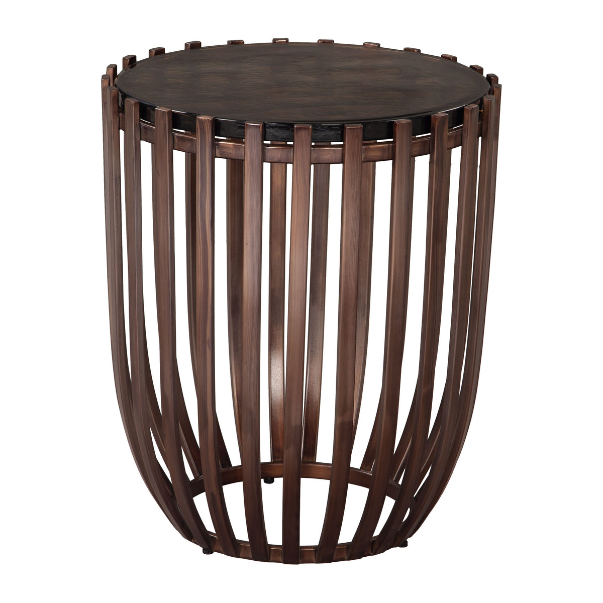 Kafig Bronze Side Table