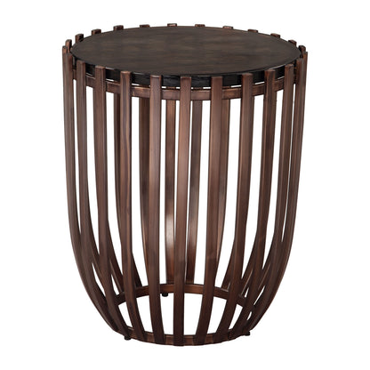 Kafig Bronze Side Table