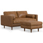Morrison MCM Leather Sofa Loveseat 72' (2 Colors)