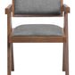 Delhi Gray & Walnut Dining Chair (Set of 2)
