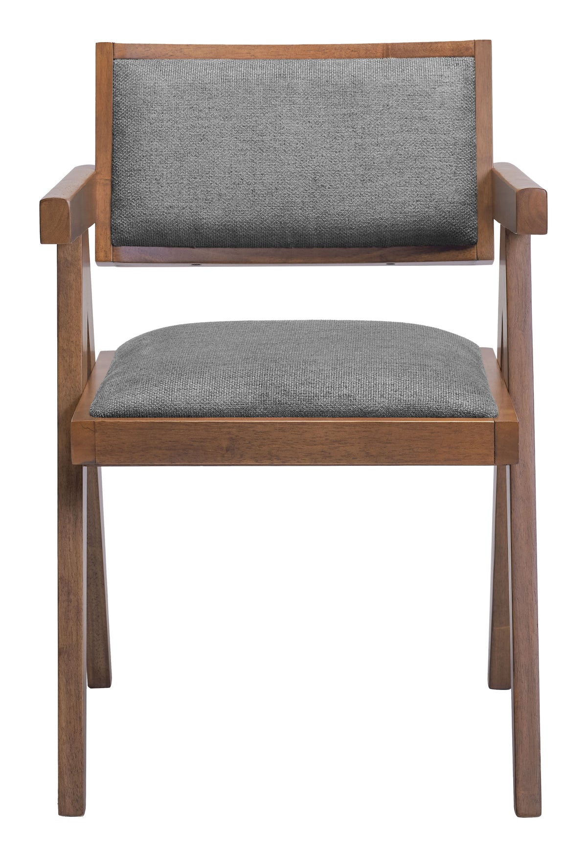 Delhi Gray & Walnut Dining Chair (Set of 2)